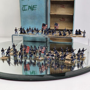 Lead Soldiers Infrantry Union Miniatures Military Army Painted Vintage Set